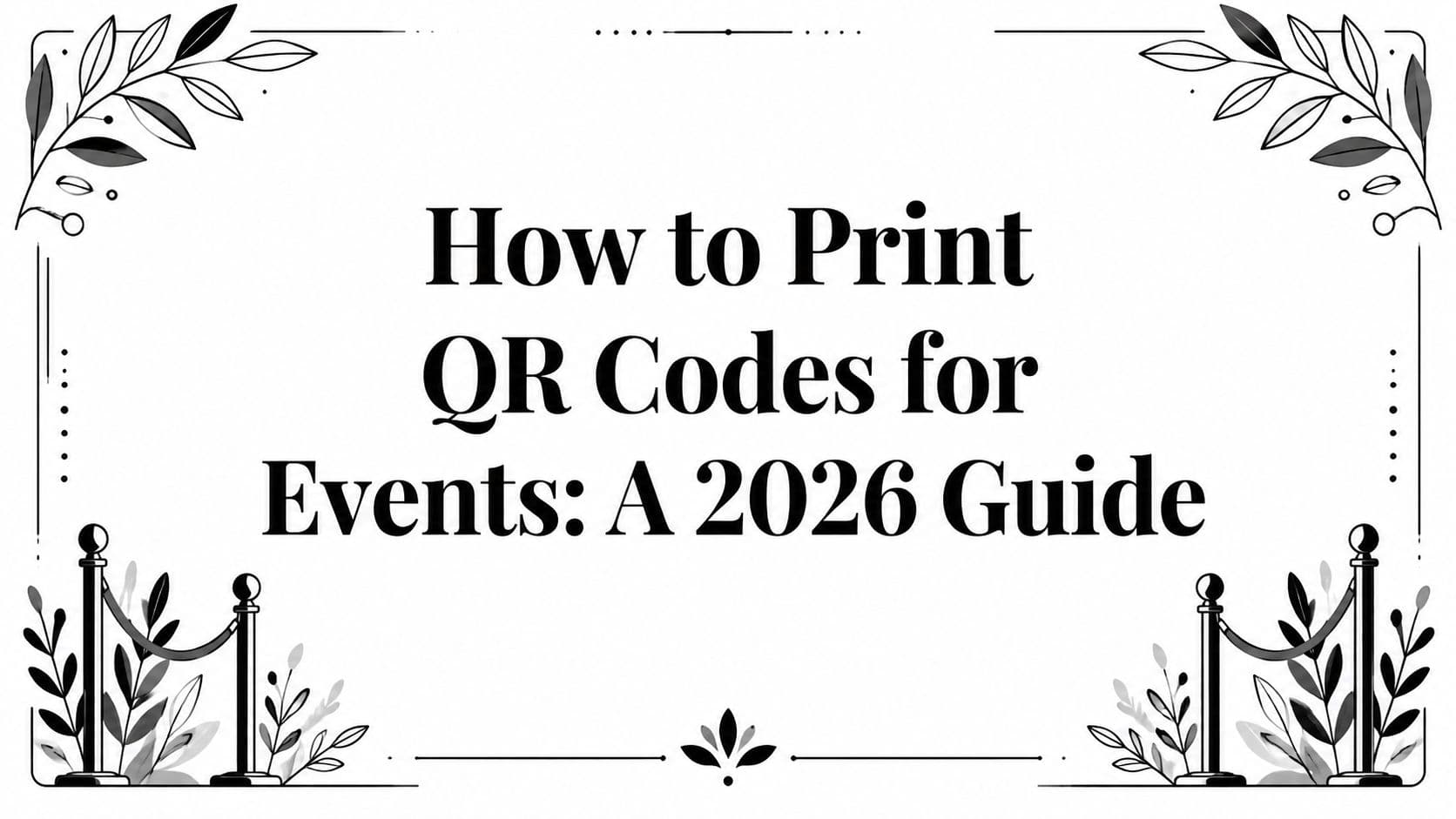 How to Print QR Codes for Events: A 2026 Guide